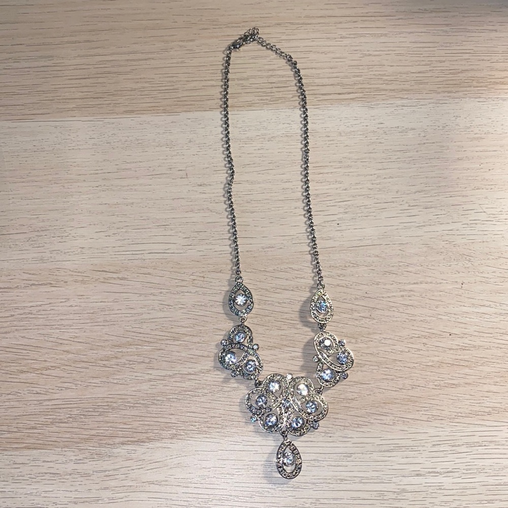 Silver statement necklace